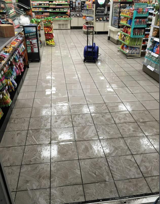 clean tiles at a corridor